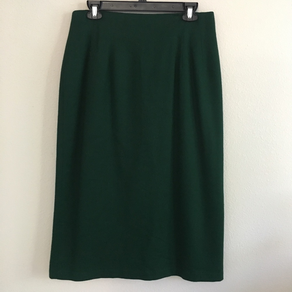 VTG SAVANNAH WOOL Green midi skirt